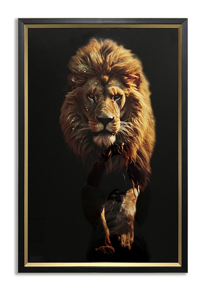 Majestic Mane - 24" x 36" Framed Wall Art - Brown
