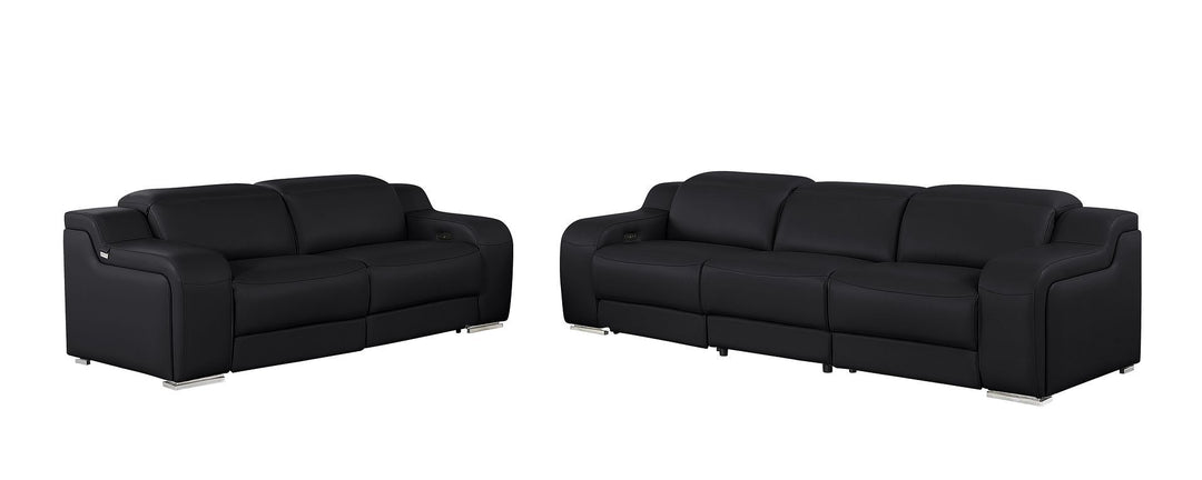 1116 - 5-Piece Modular Power Reclining Sofa And Loveseat Set In With 4 Power Recliners &amp; Power Headrests