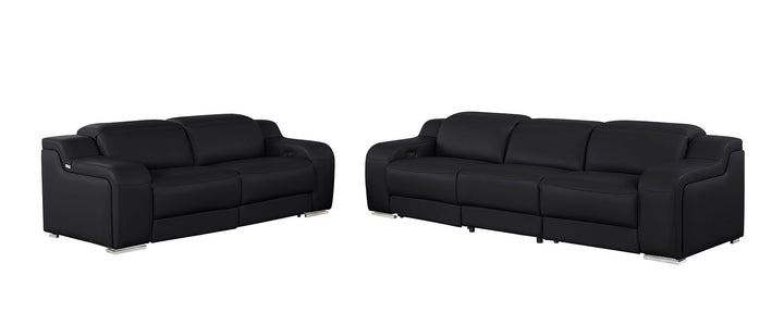 1116 - 5-Piece Modular Power Reclining Sofa And Loveseat Set In With 4 Power Recliners &amp; Power Headrests