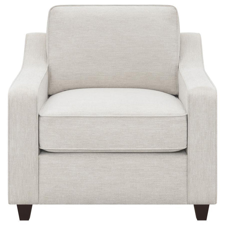 Christine - Upholstered Sloped Arm Accent Chair - Beige