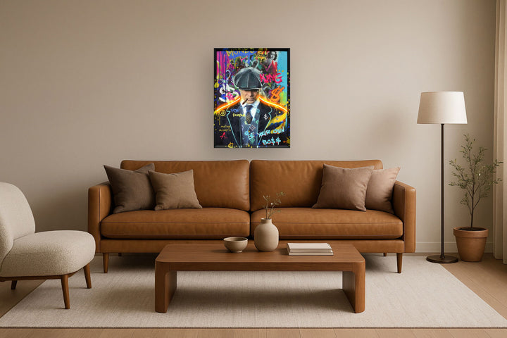 Graffiti Vibes Boss - 33" x 25" Framed Wall Art - Black