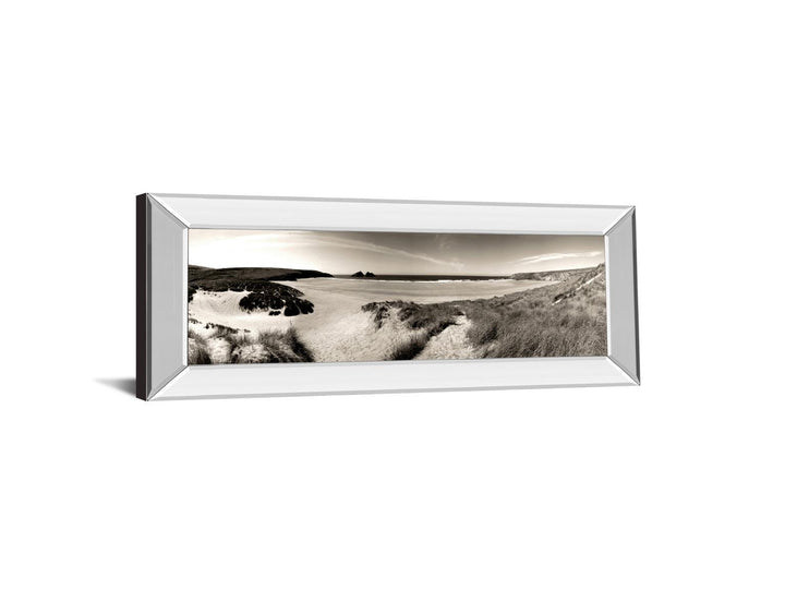 The Wind In The Dunes Il By Noah Bay - Mirror Framed Print Wall Art - Gold