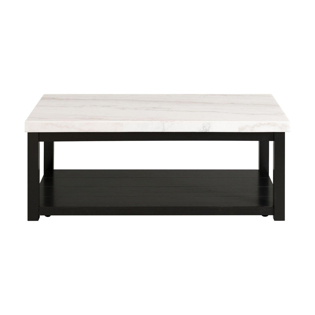 Marcello - With White Top - Rectangular Coffee Table With Casters