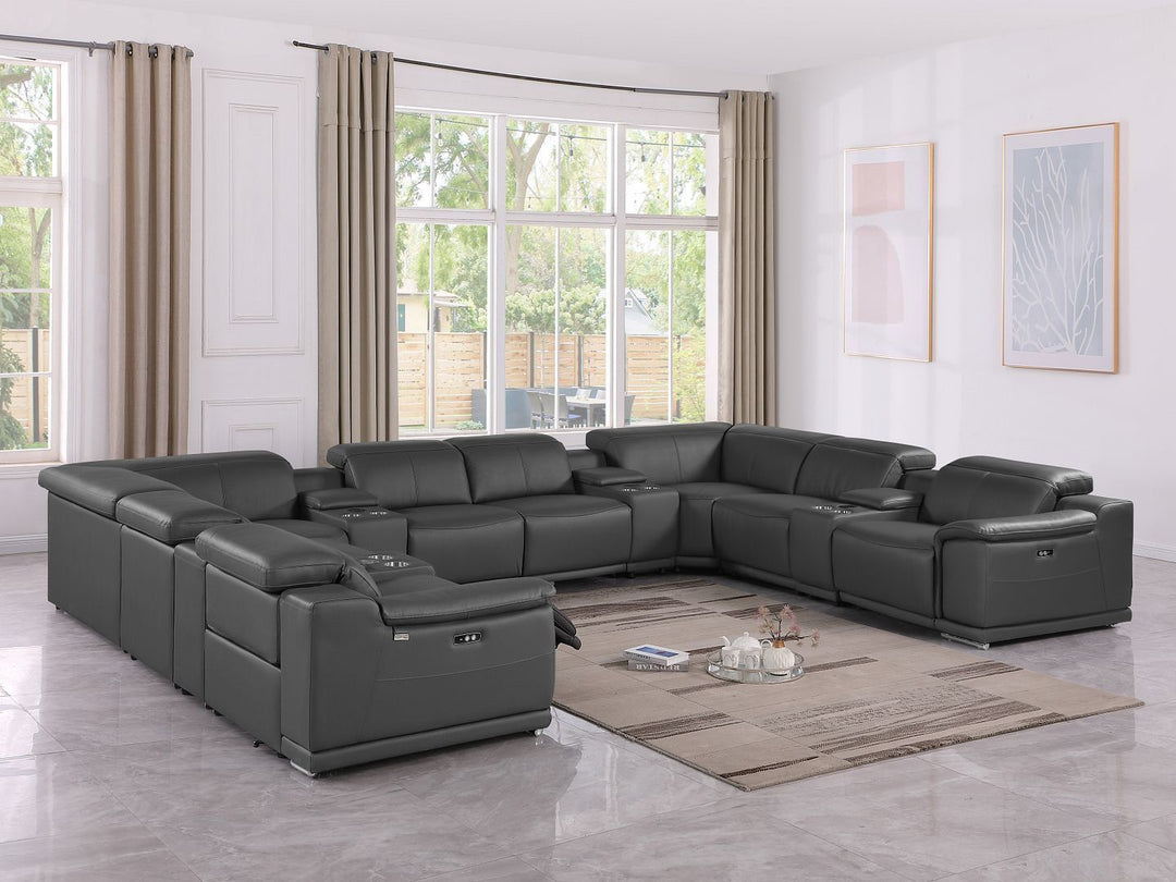 9762 - 12-Piece U-Shaped Sectional Sofa With 4 Power Recliners