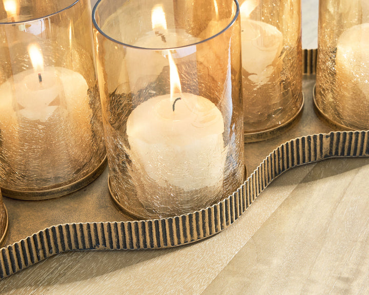 Evereton - Antique Gold Finish - Candle Holder