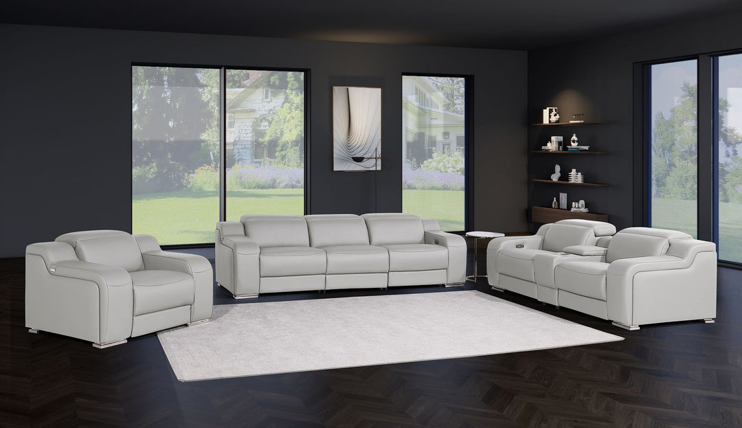 1116 - 7-Piece Modular Power Reclining Sofa, Loveseat & Chair Set In With 6 Power Recliners & Power Headrests