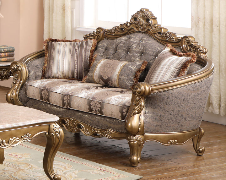 Amelia - Sofa And Loveseat - Gold