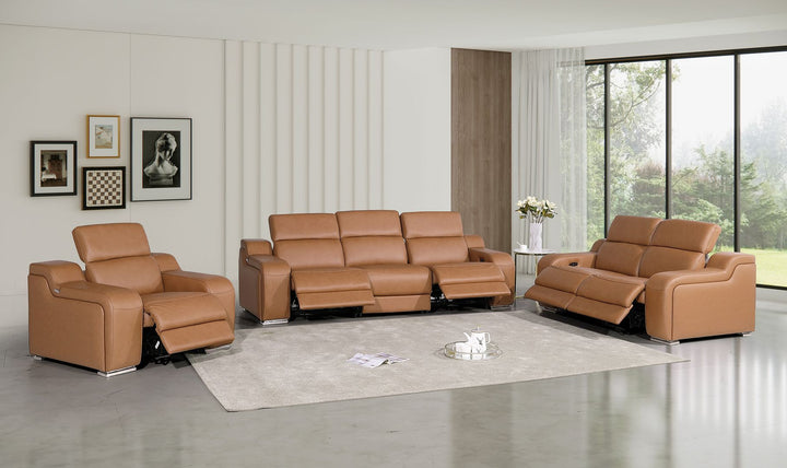 1116 - 6-Piece Modular Power Reclining Sofa, Loveseat &amp; Chair Set In With 5 Power Recliners &amp; Power Headrests