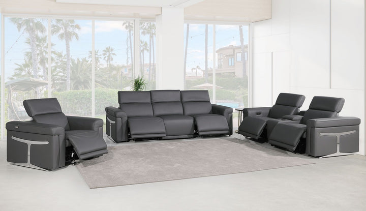 1126 - 7-Piece Modular Power Reclining Sofa, Loveseat &amp; Chair Set In With 5 Power Recliners &amp; Power Headrests