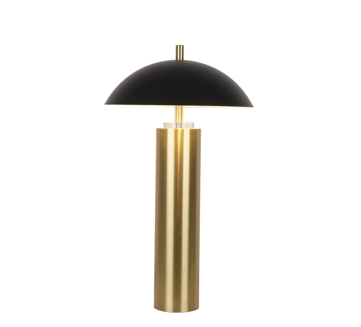 Aurora Column On/Off Touch, USB Charging, Metal &amp; Crystal Table Lamp (Set of 2) - Soft Gold / Matte Black