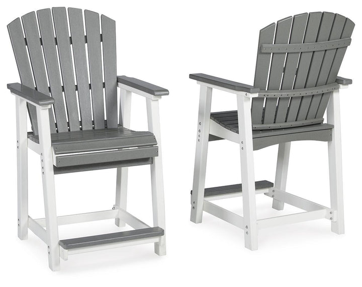 Transville - Barstool (Set of 2) - Gray / White