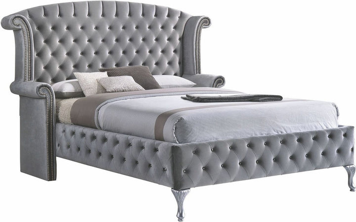 Diamond Palace Gray - 5pc King Bedroom Set