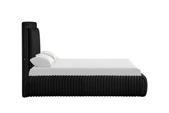 Diana Black Platform Bed - Queen, King