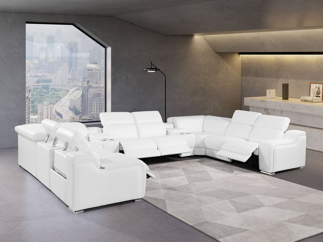 1116 - 10-Piece U-Shaped Sectional Sofa In With 4 Power Recliners &amp; Power Headrests