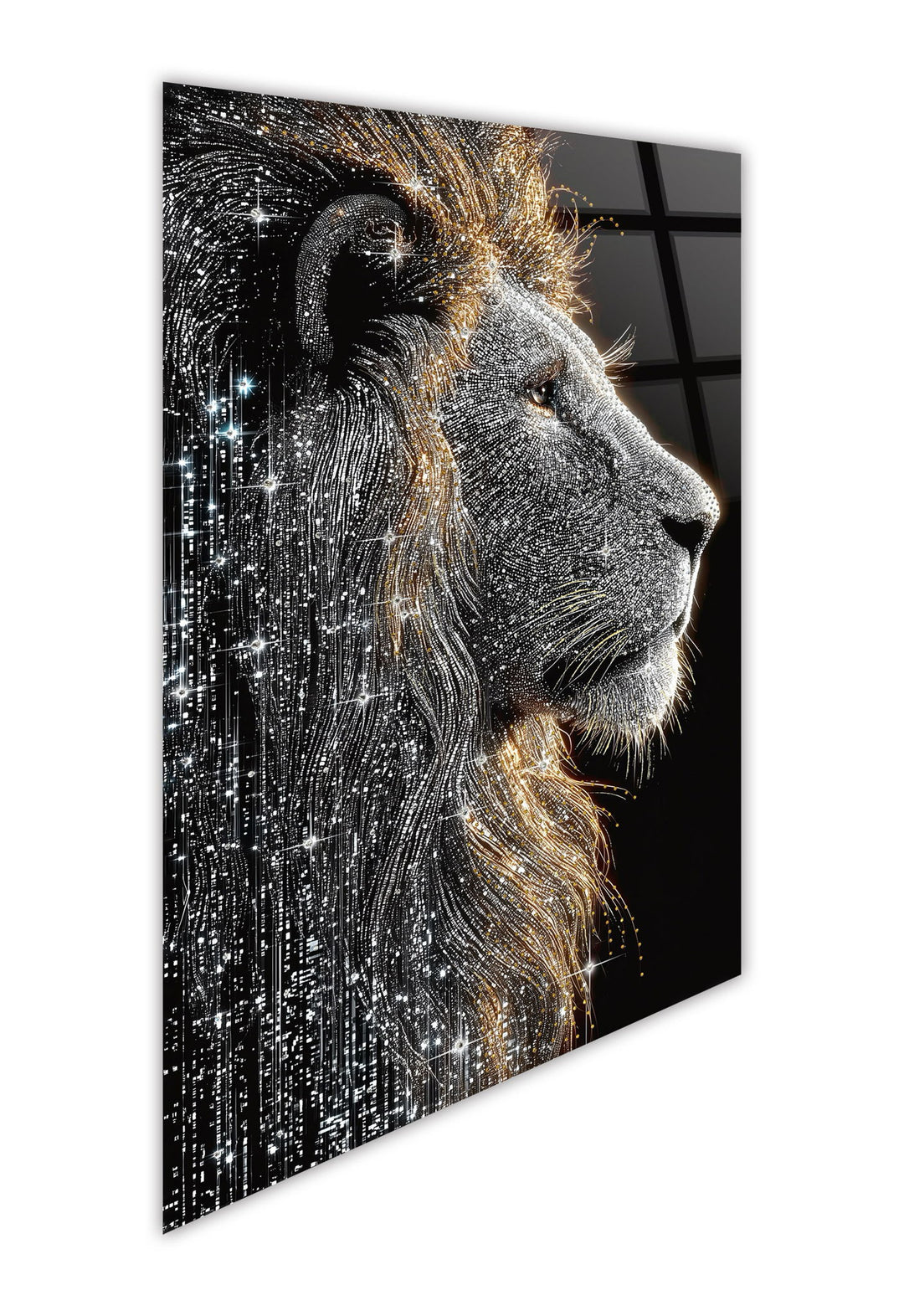 Starlit Sovereign I Tempered Glass With Foil &amp; Rhinestones - Black / Gold