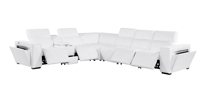 1224 - 7-Piece L-Shaped Sectional Sofa In With 4 Power Recliners &amp; Power Headrests