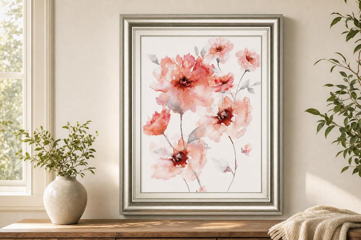 22x26 Translucent Blush I By Nan - Pink