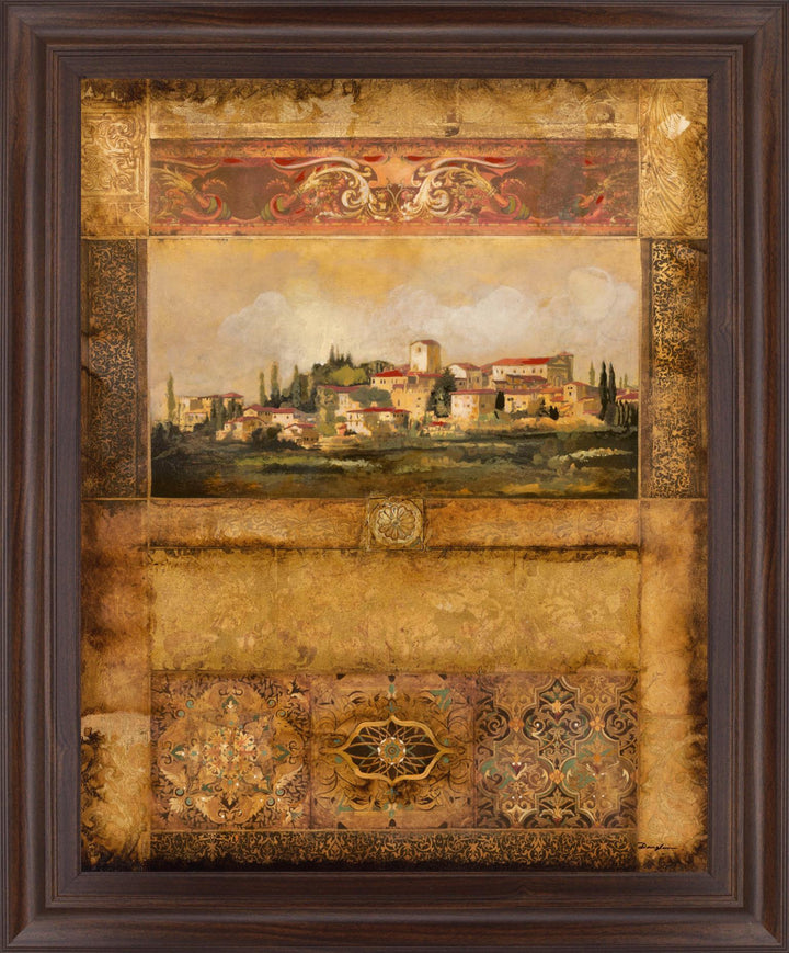 Tuscan Village Mosaic - 28" x 34" Framed Wall Art