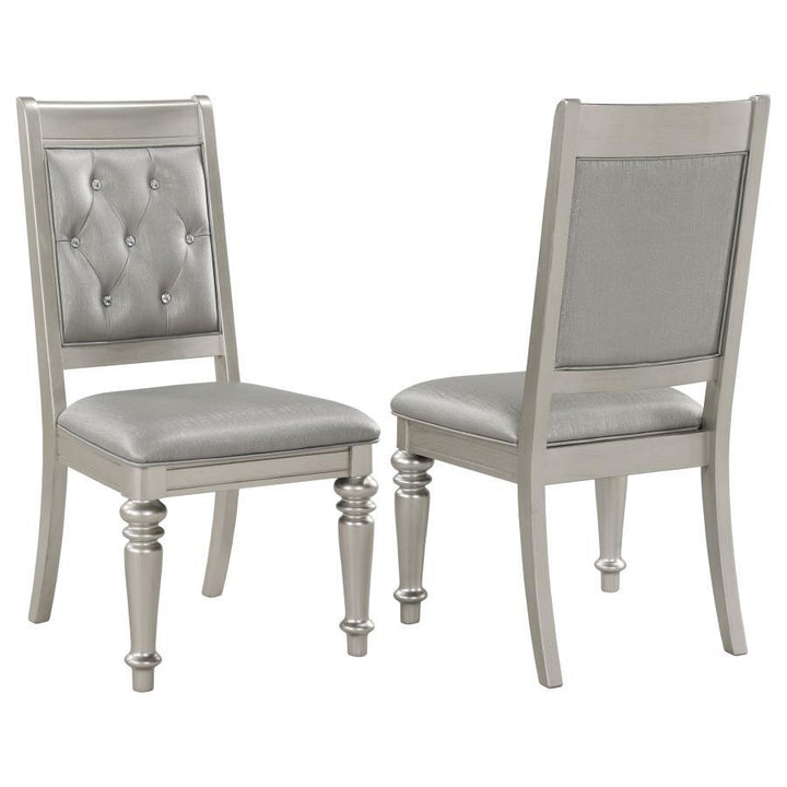 Bling Game - Dining Side Chair (Set of 2) - Metallic Platinum