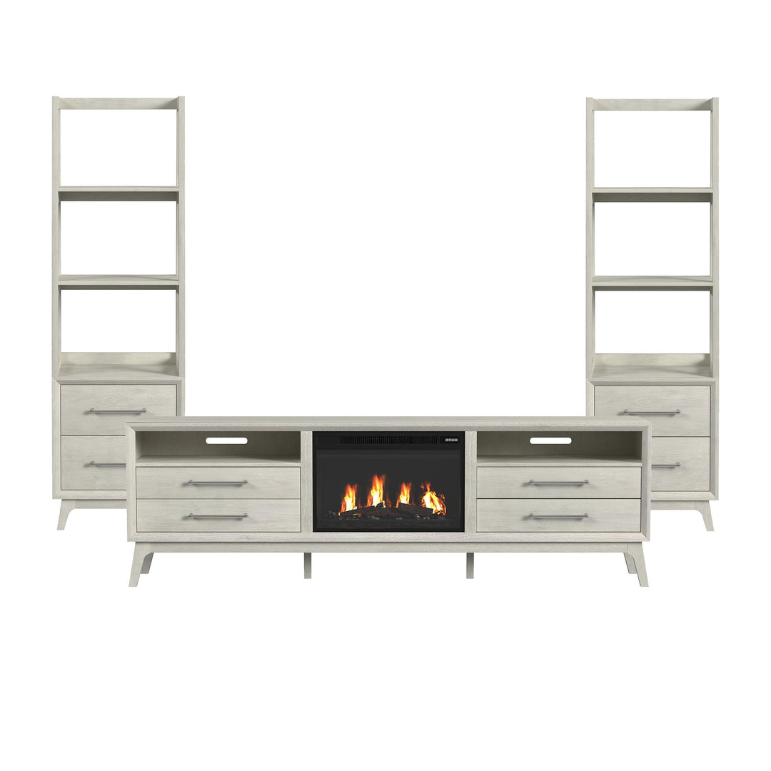 Westland - 4 Piece Entertainment Unit With 82" TV Console - Almond