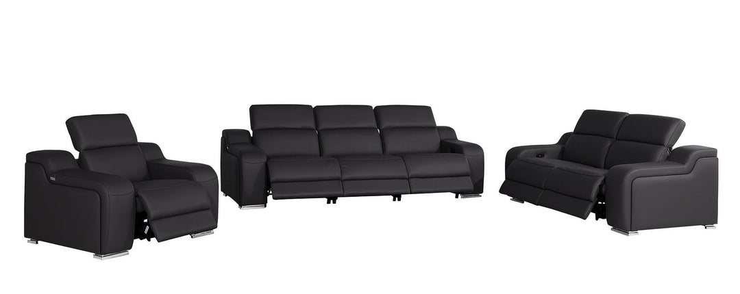 1116 - 6-Piece Modular Power Reclining Sofa, Loveseat &amp; Chair Set In With 6 Power Recliners &amp; Power Headrests