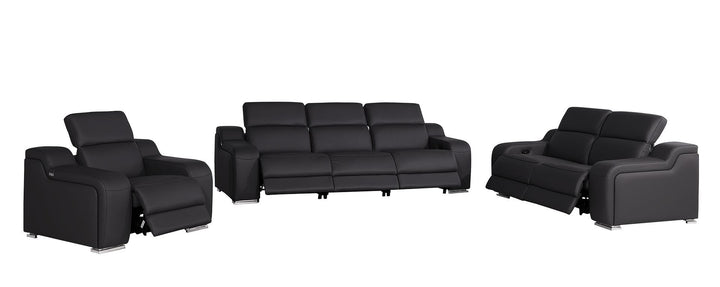 1116 - 6-Piece Modular Power Reclining Sofa, Loveseat &amp; Chair Set In With 6 Power Recliners &amp; Power Headrests