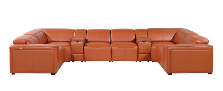 1224 - 8-Piece U-Shaped Sectional Sofa In With 2 Power Recliners &amp; Power Headrests