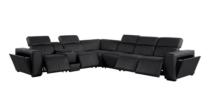 1224 - 7-Piece L-Shaped Sectional Sofa In With 4 Power Recliners &amp; Power Headrests