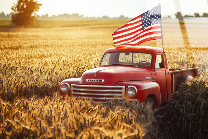 "Rustic Patriot" Tempered Glass - Gold