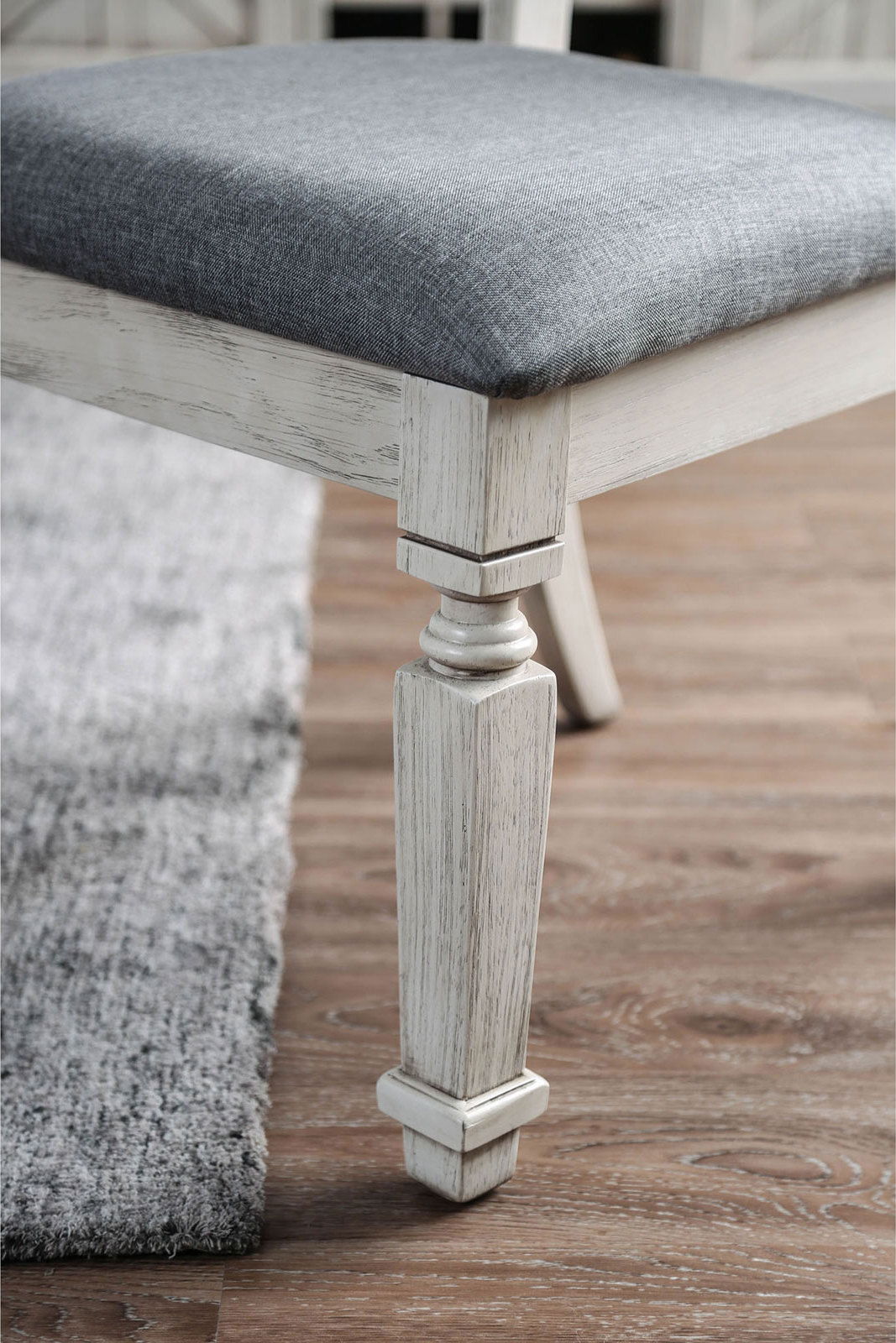 Georgia - Dining Table - Antique White / Gray