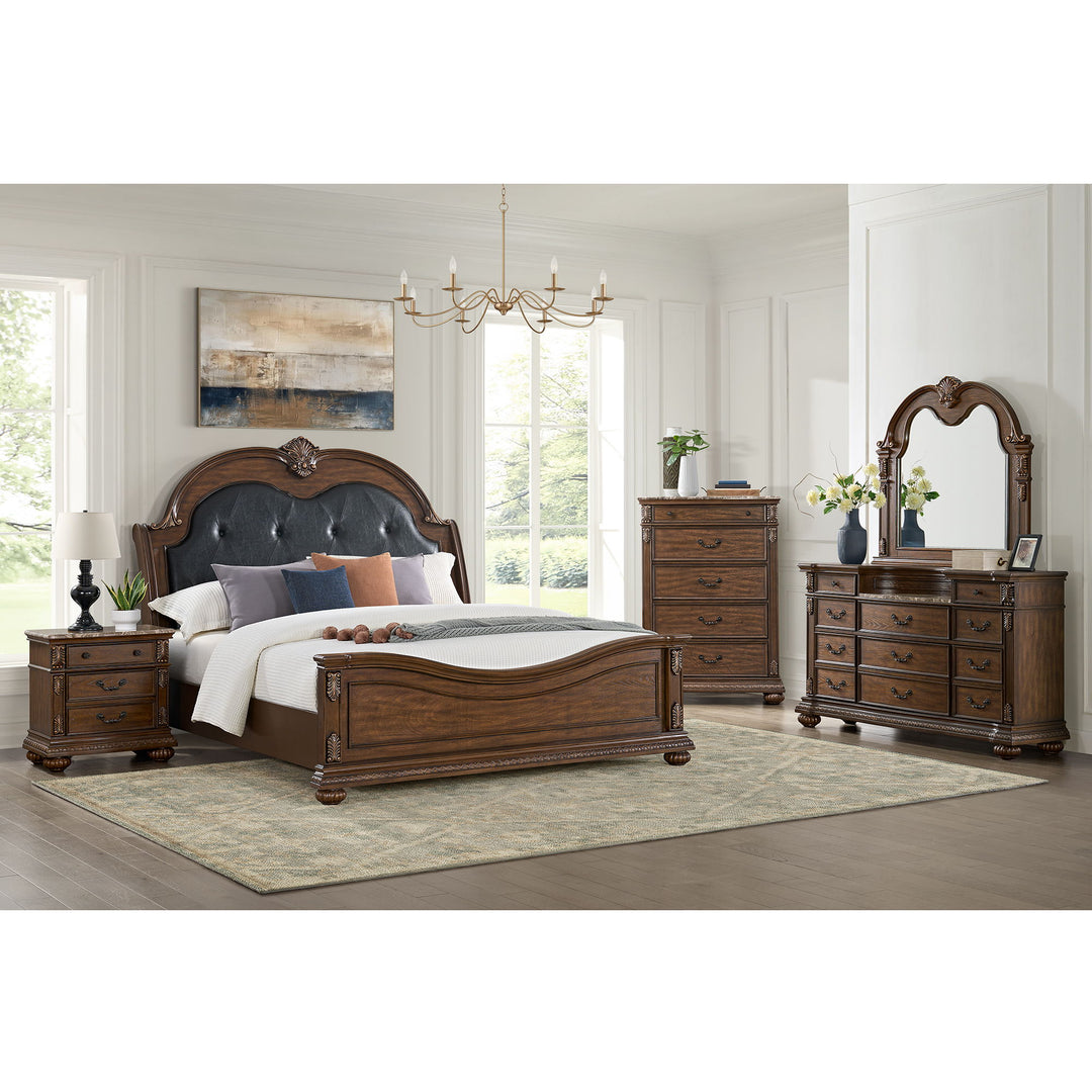 Cadenza - Nightstand With USB-C - Brown