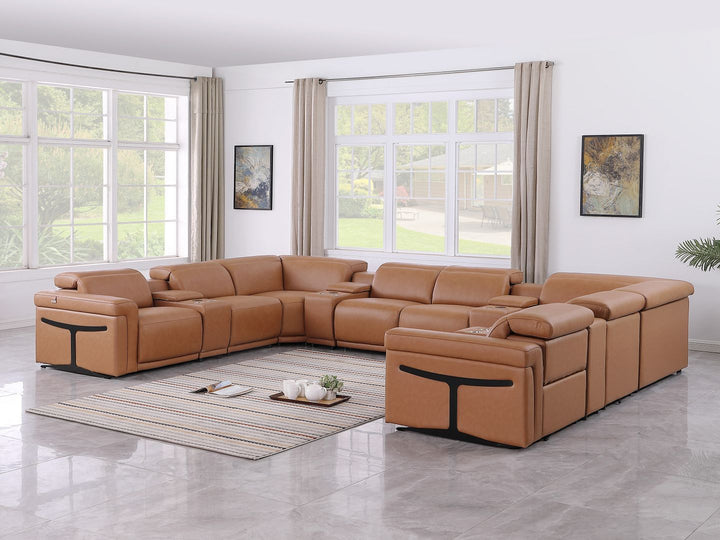 1126 - 12-Piece U-Shaped Sectional Sofa In With 4 Power Recliners & Power Headrests