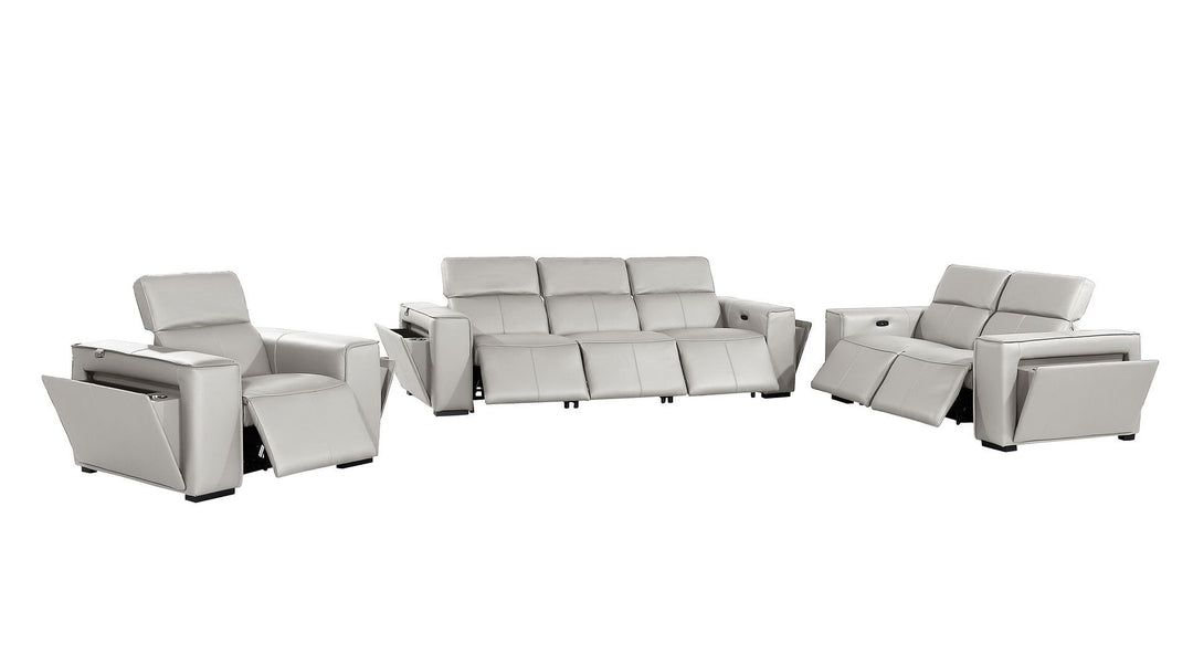 1224 - 6-Piece Modular Power Reclining Sofa, Loveseat &amp; Chair Set In With 6 Power Recliners &amp; Power Headrests