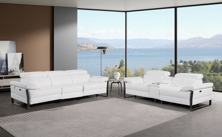 1246 - Modular Power Triple Reclining Sofa And Console Loveseat Set With Power Headrests