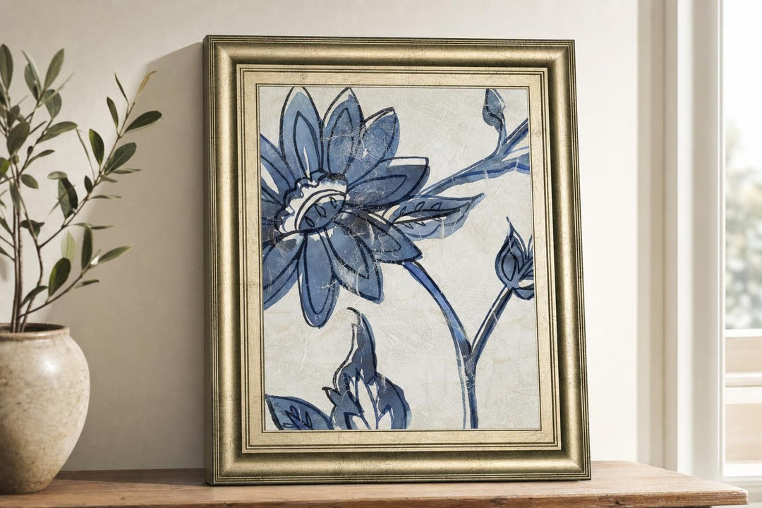 22x26 Vintage Porcelain II By Chariklia Zarris - Blue
