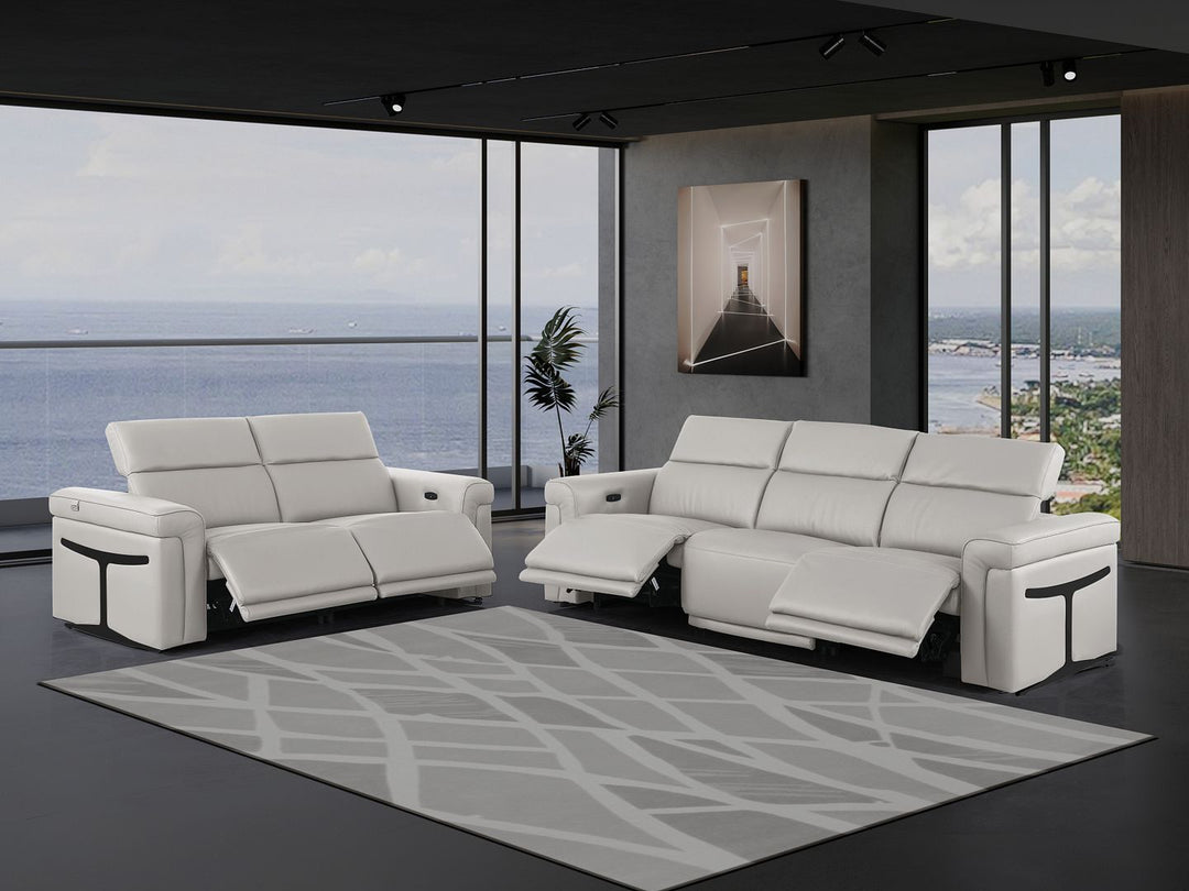 1126 - 5-Piece Modular Power Reclining Sofa And Loveseat Set In With 4 Power Recliners &amp; Power Headrests