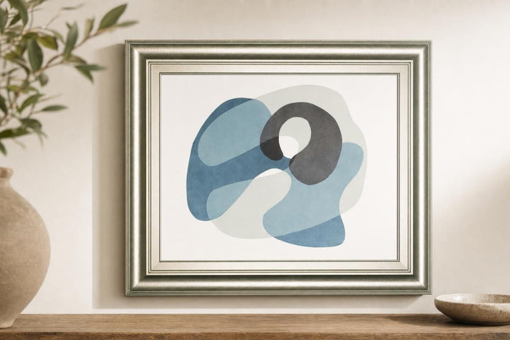 22x26 Homage to Eames II By Rob Delamater - Light Blue