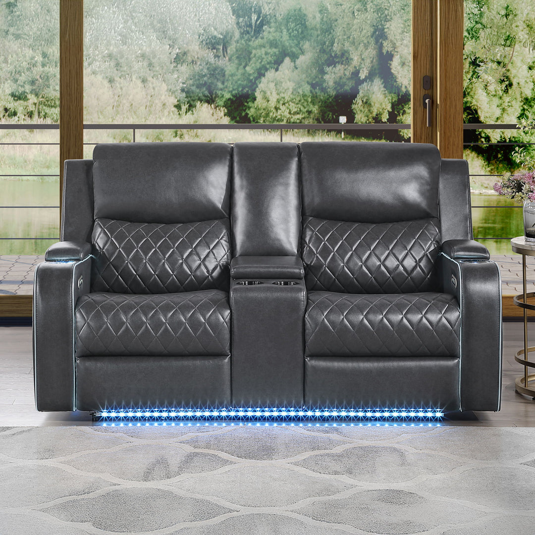 Luna - Power Console Loveseat