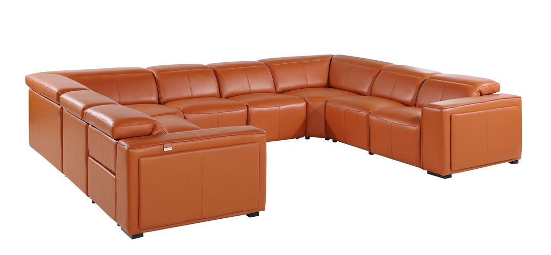 1224 - 8-Piece U-Shaped Sectional Sofa In With 4 Power Recliners &amp; Power Headrests