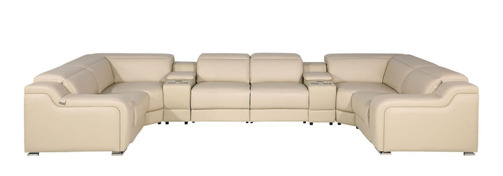 1116 - 10-Piece U-Shaped Sectional Sofa In With 4 Power Recliners &amp; Power Headrests