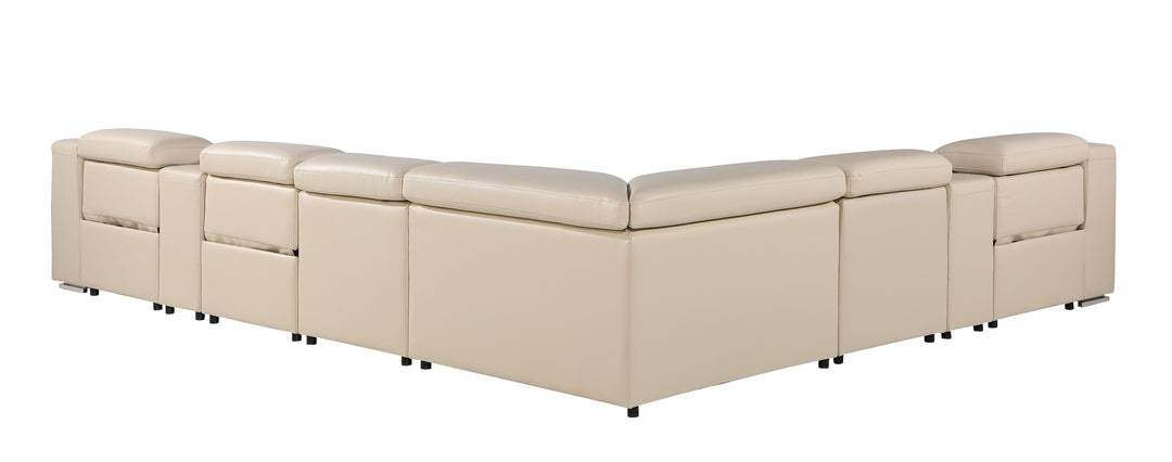 1116 - Power Reclining Italian Leather Sectional