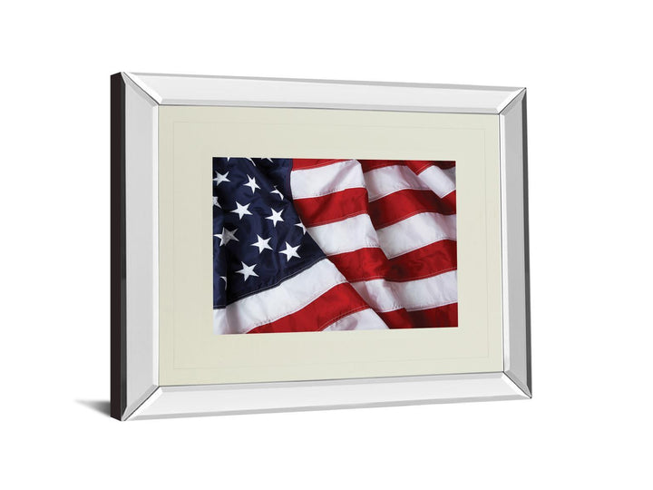 American Flag By Kikk Brilliantly - Mirror Framed Wall Art - Red