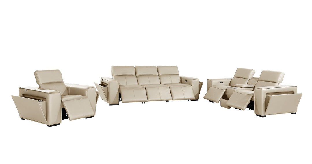 1224 - 7-Piece Modular Power Reclining Sofa, Loveseat &amp; Chair Set In With 6 Power Recliners &amp; Power Headrests