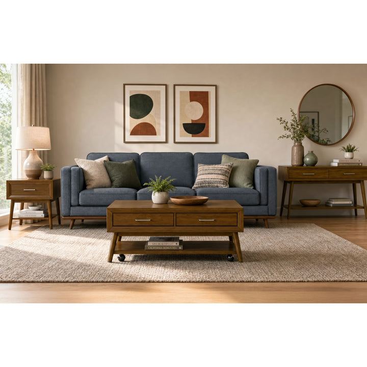 Santa Barbara - 3 Piece Occasional Table Set (Coffee Table, End Table &amp; Sofa) - Walnut