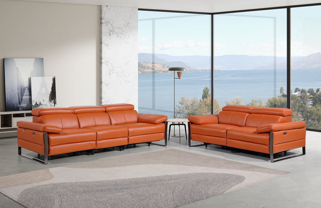 1246 - Modular Power Dual Reclining Sofa And Loveseat Set With Power Headrests