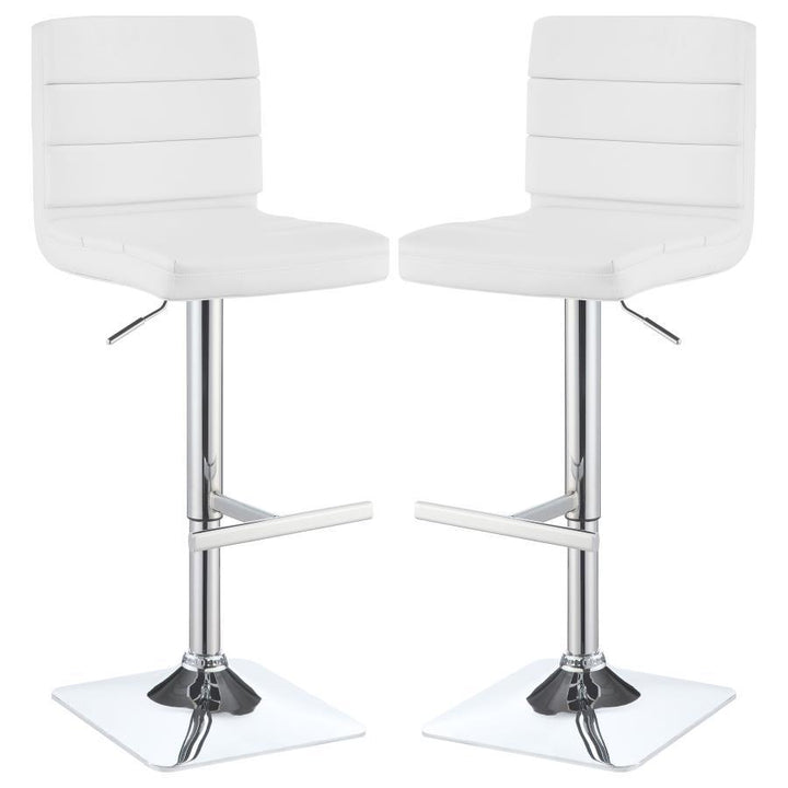 Bianca - Square Upholstered Adjustable Bar Stools (Set of 2)