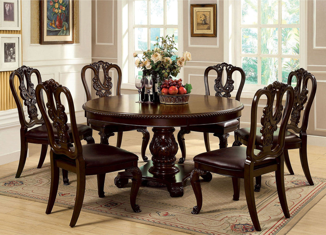 Bellagio - Round Dining Table - Brown Cherry