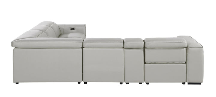 1224 - 6-Piece L-Shaped Sectional Sofa In With 3 Power Recliners & Power Headrests