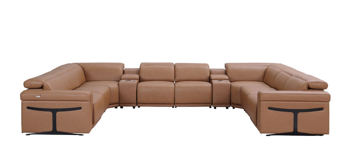 1126 - 10-Piece U-Shaped Sectional Sofa In With 4 Power Recliners &amp; Power Headrests