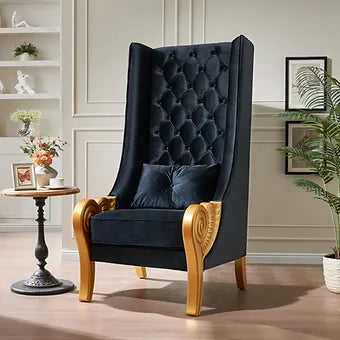 A-CH02 Throne 62.5" Tall (Black)